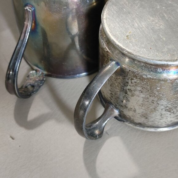 Rockford EPNS 526 1847 Roger Bros Monogram E Silver Soldered Nursery Cup Vintage - Picture 3 of 12